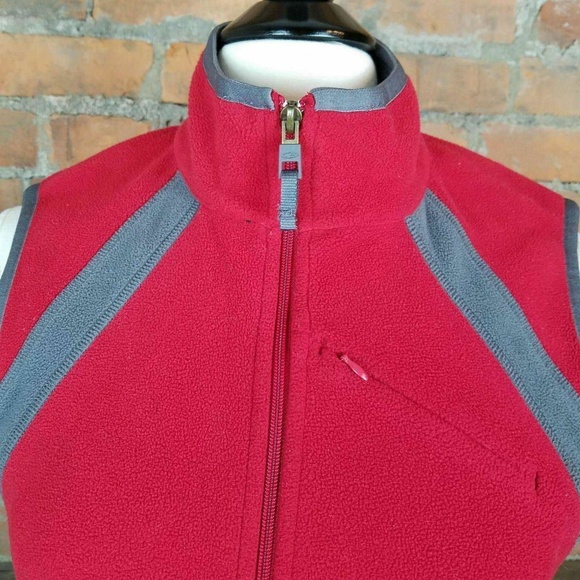 Champion Women’s Fleece Sleeveless Jacket Vest Red - Picture 4 of 7